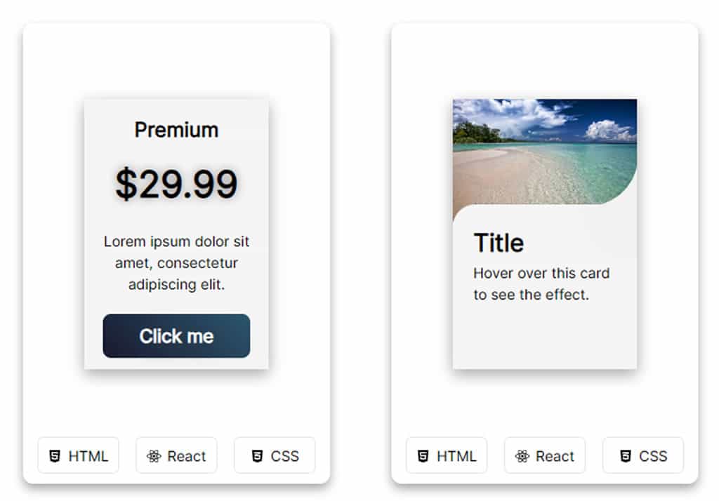 CSSnippets：CSS 範例精選，附 HTML、React 及 CSS 程式碼
