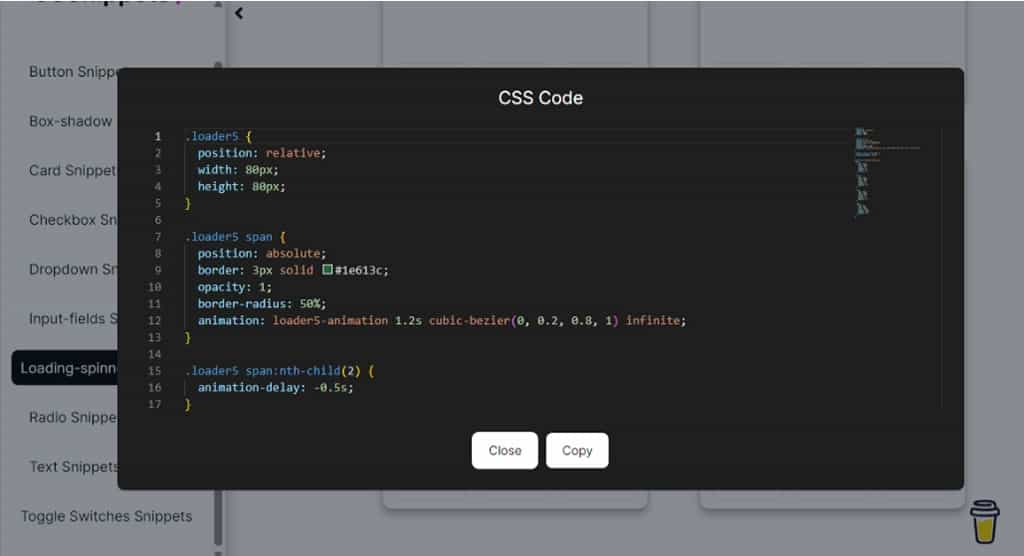 CSSnippets：CSS 範例精選，附 HTML、React 及 CSS 程式碼