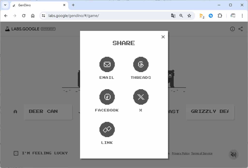 GenDino:讓 AI 根據文字提示產生 Chrome Dino 遊戲內的角色、障礙與背景 GenDino:讓 AI 根據文字提示產生 Chrome Dino 遊戲內的角色、障礙與背景