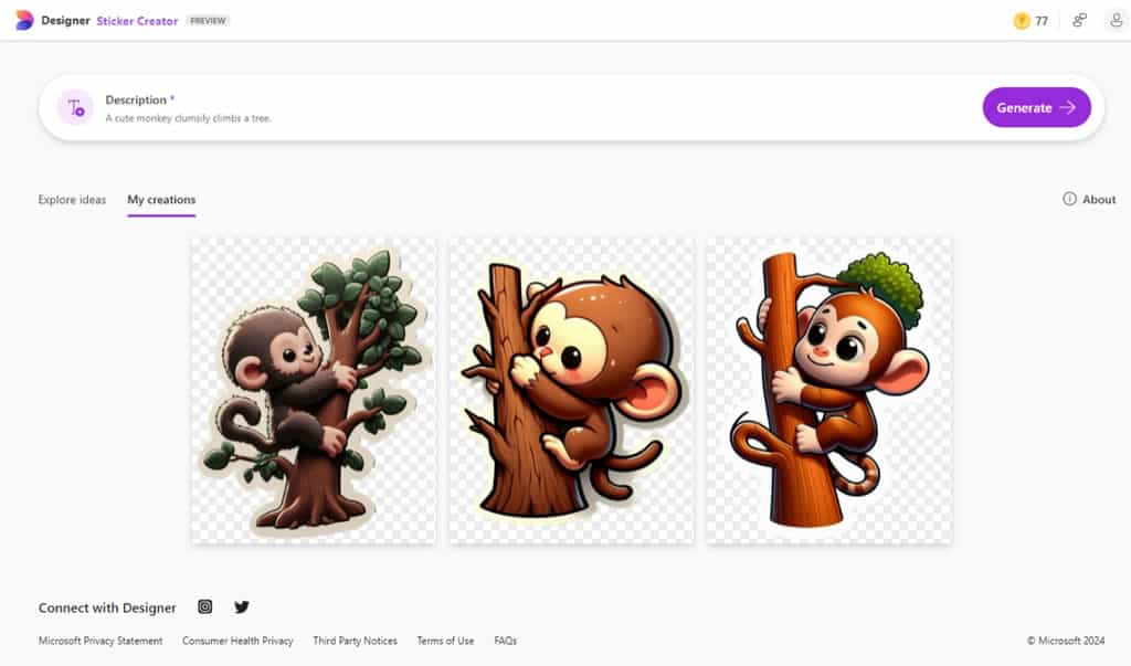 Microsoft Designer 推出 Sticker Creator:簡單創建透明背景的 PNG 貼紙 Microsoft Designer 推出 Sticker Creator:簡單創建透明背景的 PNG 貼紙