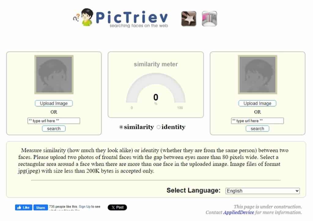 PicTriev:免費的線上人臉辨識工具,輕鬆搜尋和比較人臉相似度 PicTriev:免費的線上人臉辨識工具,輕鬆搜尋和比較人臉相似度