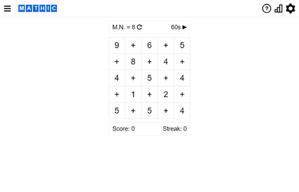 Mathic:免費線上加減乘除運算式組合練習平台,挑戰四則運算極限 Mathic:免費線上加減乘除運算式組合練習平台,挑戰四則運算極限