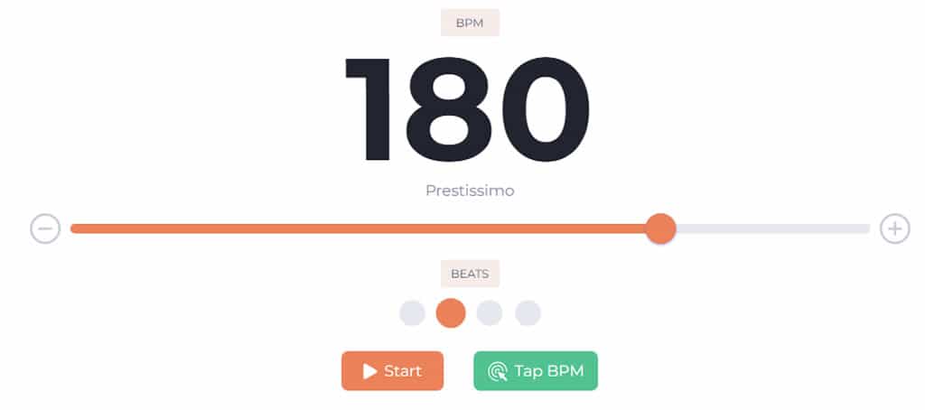Metronome Online 線上節拍器：可調拍點、強調第一拍，並內置計時器的免費工具