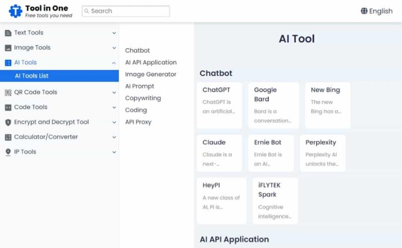 ToolinOne：涵蓋搜尋引擎、文字、圖片及 AI 等多功能工具的免費平台