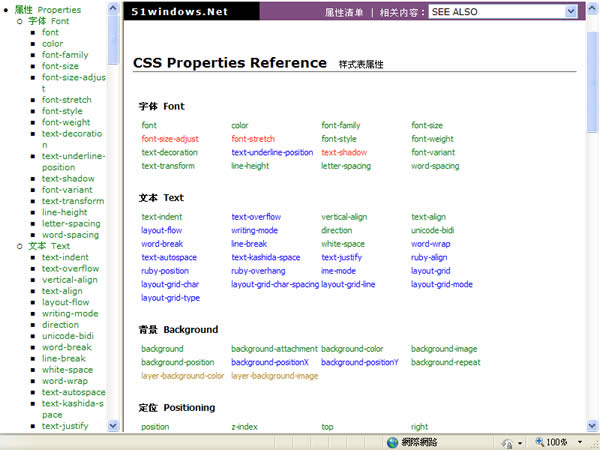 51windows.net 線上學習 CSS 樣式表的好地方