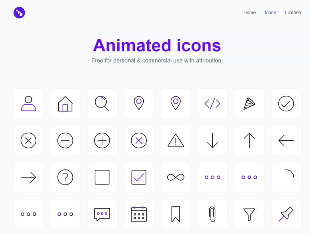Unicorn icons：讓圖示動起來，可自訂顏色、線條寬度、背景和比例