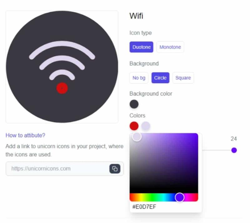Unicorn icons：讓圖示動起來，可自訂顏色、線條寬度、背景和比例