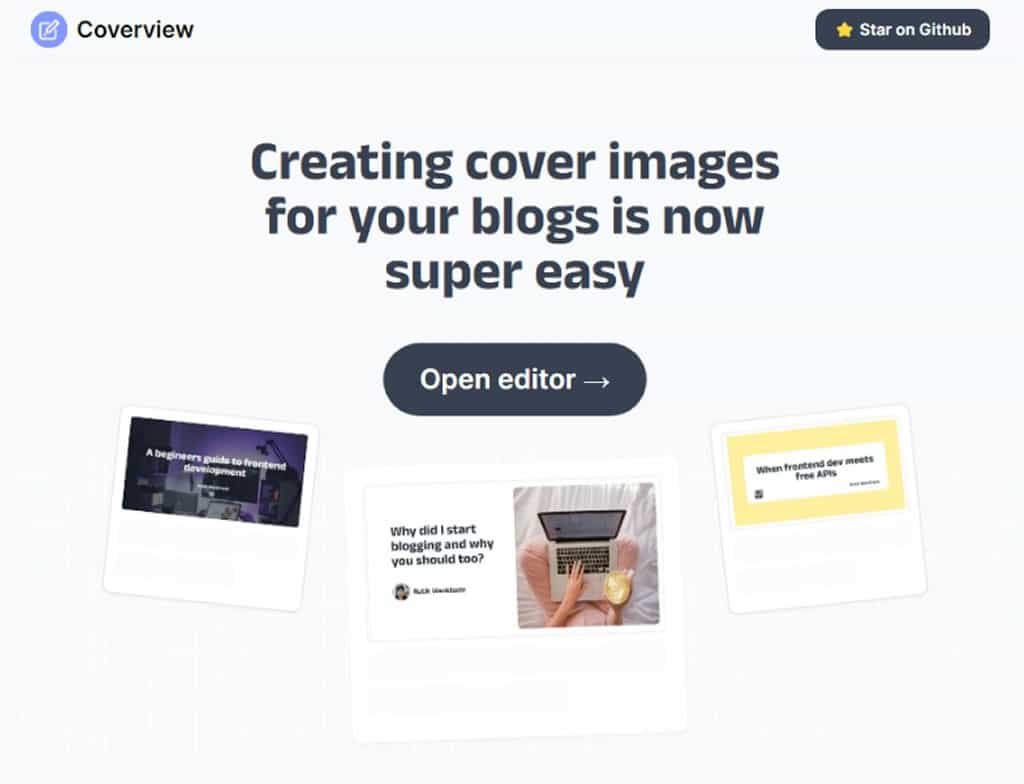 Coverview:簡單直觀的線上文章封面圖設計工具,適合部落格和社交媒體 Coverview:簡單直觀的線上文章封面圖設計工具,適合部落格和社交媒體