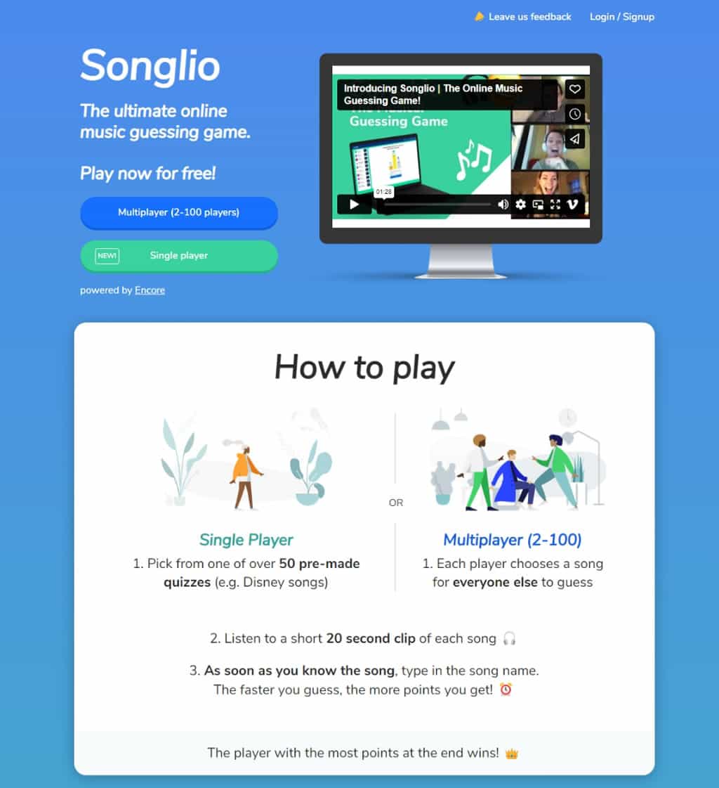 Songlio：線上聽音樂猜歌曲名稱遊戲，可自訂歌曲題庫並與多人一起挑戰