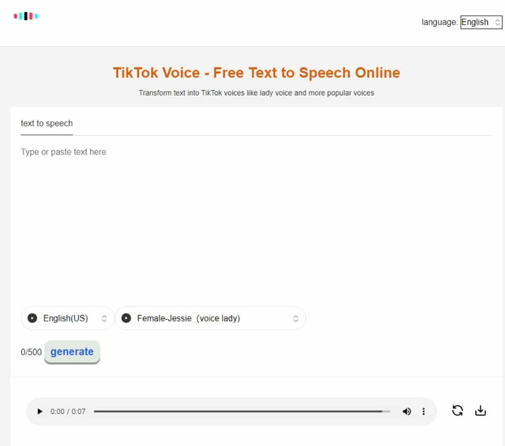 TikTok Voice：線上文字轉語音免費工具，可選男女聲及多種語氣