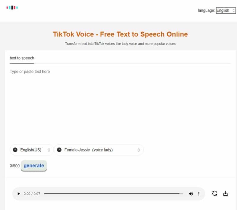 TikTok Voice：線上文字轉語音免費工具，可選男女聲及多種語氣