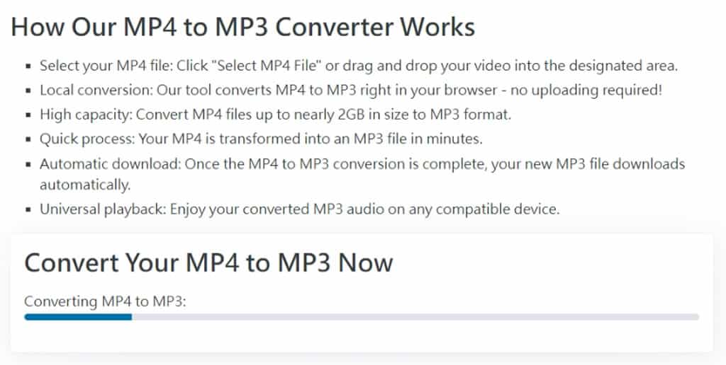 MP4T MP4 to MP3 Converter：免費 MP4 轉 MP3，免上傳，2GB內檔案都支援