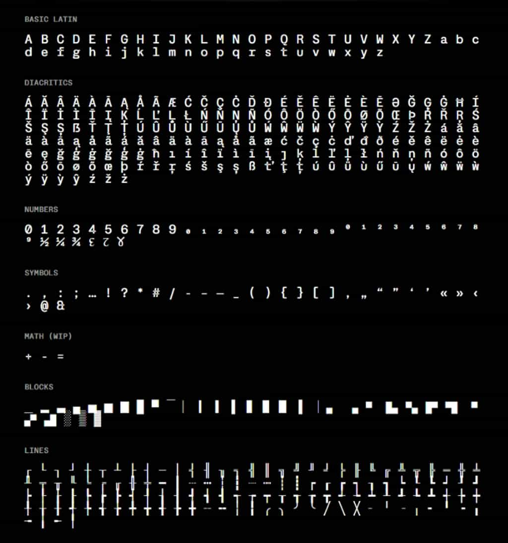 Server Mono 英文字體：具清晰可讀及商業友好的等寬字體，靈感來自打字機與命令列字體