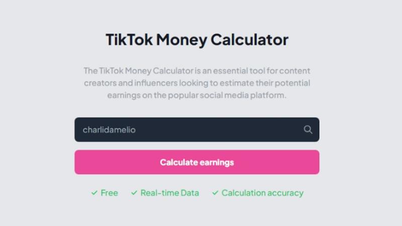 TikTok Money Calculator：快速估算 TikTok 帳號潛在收入的免費工具