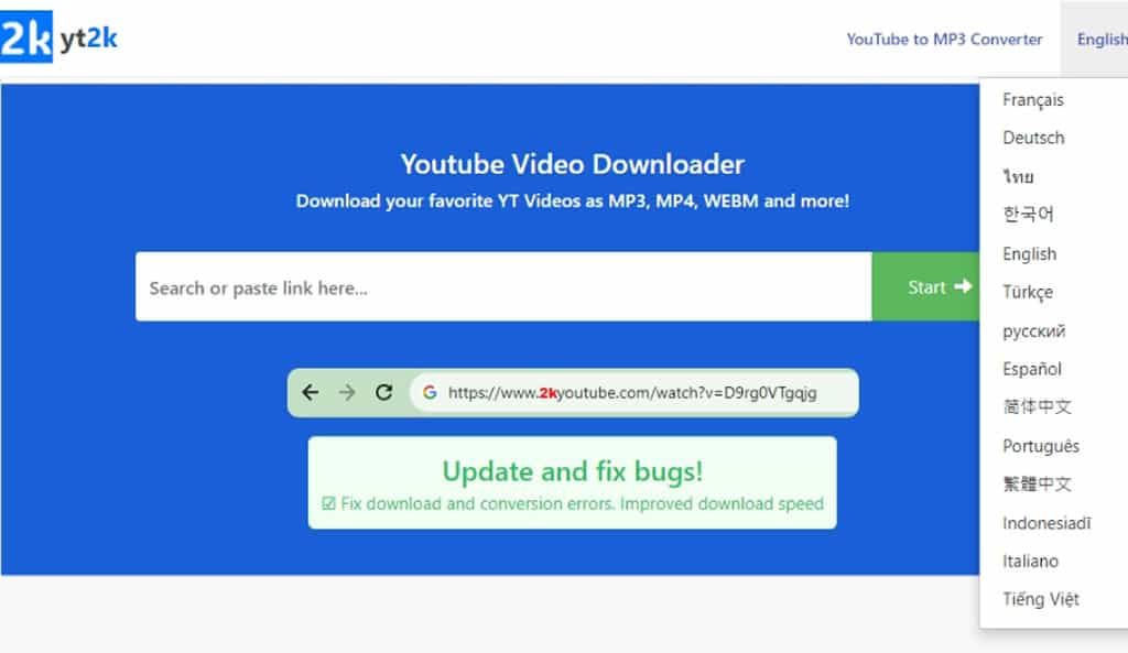 yt2k:無廣告的 YouTube 影片下載免費工具,支援WebM、MP4、MP3下載 yt2k:無廣告的 YouTube 影片下載免費工具,支援WebM、MP4、MP3下載