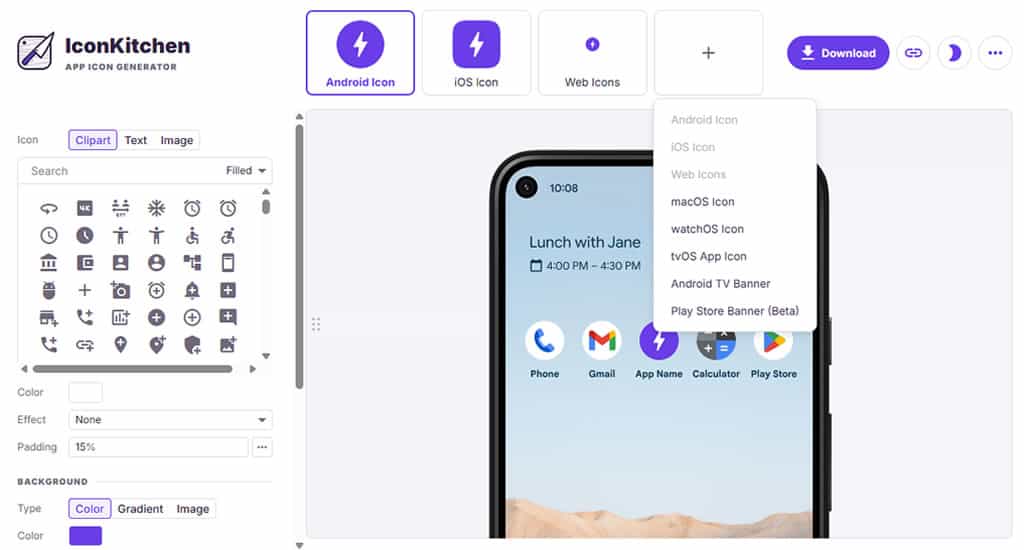 IconKitchen:免費線上應用程式圖示產生器,支援多平台圖示設計與預覽 IconKitchen:免費線上應用程式圖示產生器,支援多平台圖示設計與預覽