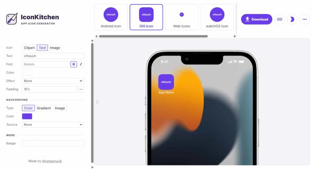 IconKitchen:免費線上應用程式圖示產生器,支援多平台圖示設計與預覽 IconKitchen:免費線上應用程式圖示產生器,支援多平台圖示設計與預覽