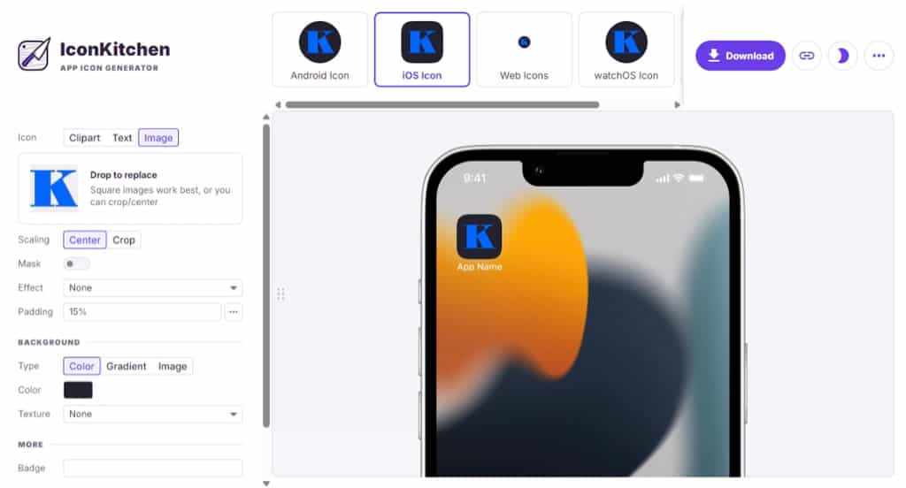 IconKitchen:免費線上應用程式圖示產生器,支援多平台圖示設計與預覽 IconKitchen:免費線上應用程式圖示產生器,支援多平台圖示設計與預覽