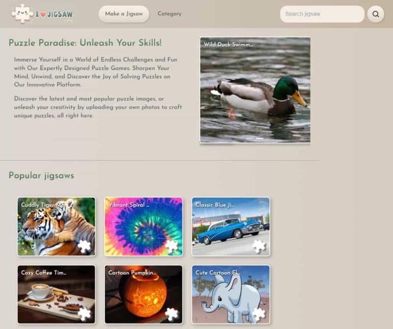 免費線上拼圖遊戲平台：iLoveJigsaw 可自行上傳圖片製作拼圖