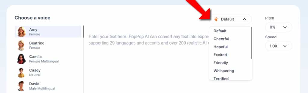 免費文字轉語音 PopPop AI Free Text to Speech 線上工具:無需註冊,支援多語言與多種情緒選項 免費文字轉語音 PopPop AI Free Text to Speech 線上工具:無需註冊,支援多語言與多種情緒選項