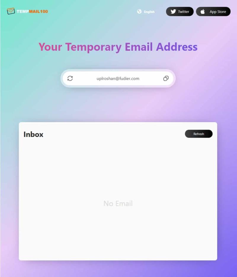 TempMail100：快速取得可接收電子郵件的臨時信箱，輕鬆防止垃圾郵件