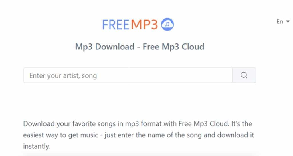 MP3 搜尋與下載平台：Free Mp3 Cloud，輸入歌手或歌曲名稱，快速找到並下載