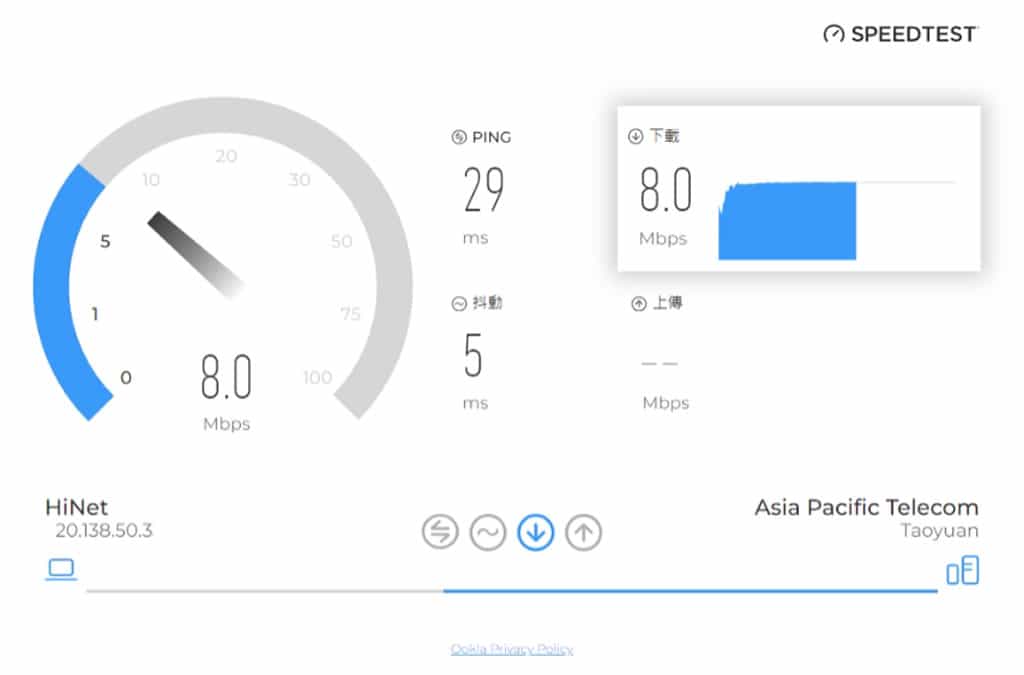LibreSpeed SpeedtestCustom：免費網路速度測試工具，提供遠傳、台灣大哥大、中華、亞太等測試主機
