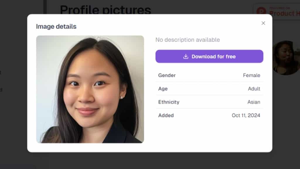 PicLooks：免費下載由 AI 生成的個人頭像素材，支援多元篩選與商業用途