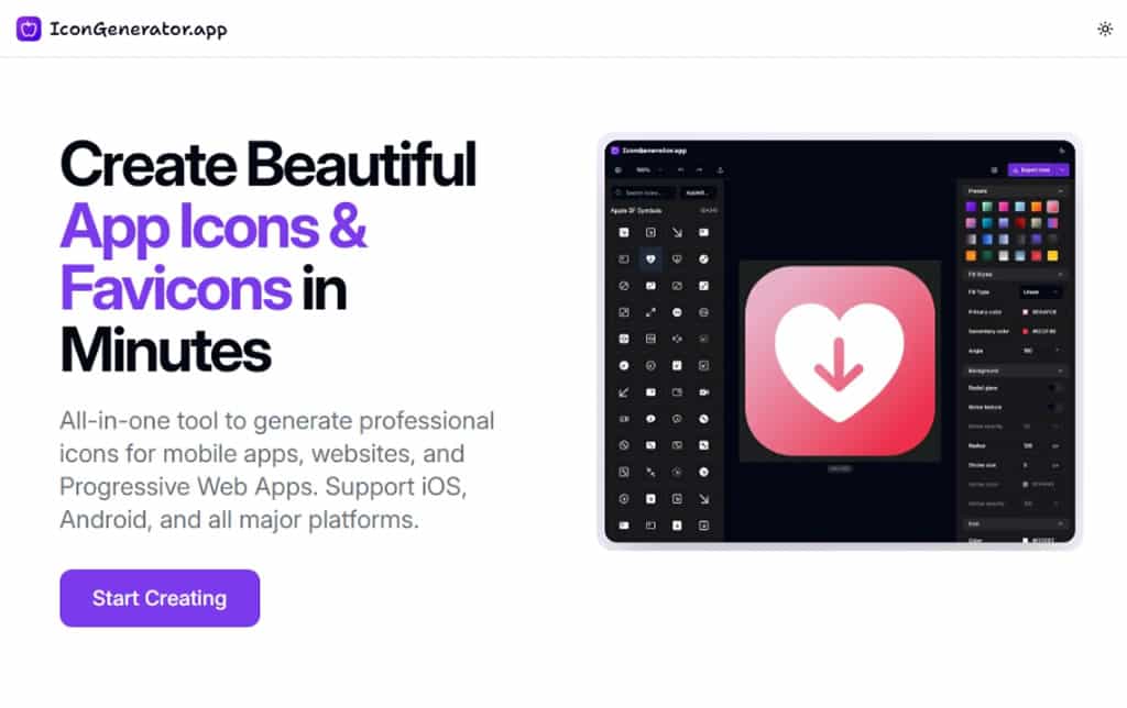 IconGenerator.app:利用 Apple SF Symbols 等圖示集,免費建立可商用的應用程式和網站圖標 IconGenerator.app:利用 Apple SF Symbols 等圖示集,免費建立可商用的應用程式和網站圖標