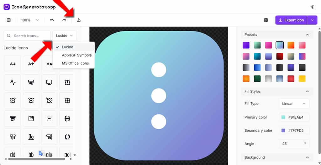 IconGenerator.app:利用 Apple SF Symbols 等圖示集,免費建立可商用的應用程式和網站圖標 IconGenerator.app:利用 Apple SF Symbols 等圖示集,免費建立可商用的應用程式和網站圖標