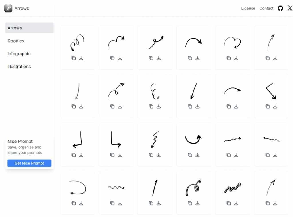 Handy Arrows：免費手繪箭頭與插畫圖庫，支援向量格式及 React 元件