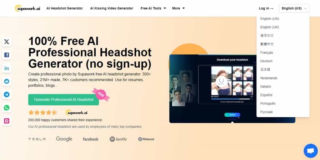 Supawork AI Headshot Generator:免費讓 AI 用一張頭像照,生成具有專業形象的求職照 Supawork AI Headshot Generator:免費讓 AI 用一張頭像照,生成具有專業形象的求職照