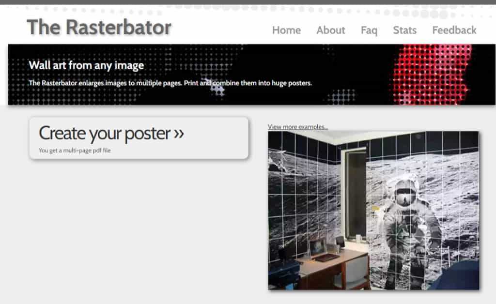 Rasterbator:免費將圖片放大並分割成多頁 PDF 的工具,輕鬆製作巨幅海報 Rasterbator:免費將圖片放大並分割成多頁 PDF 的工具,輕鬆製作巨幅海報