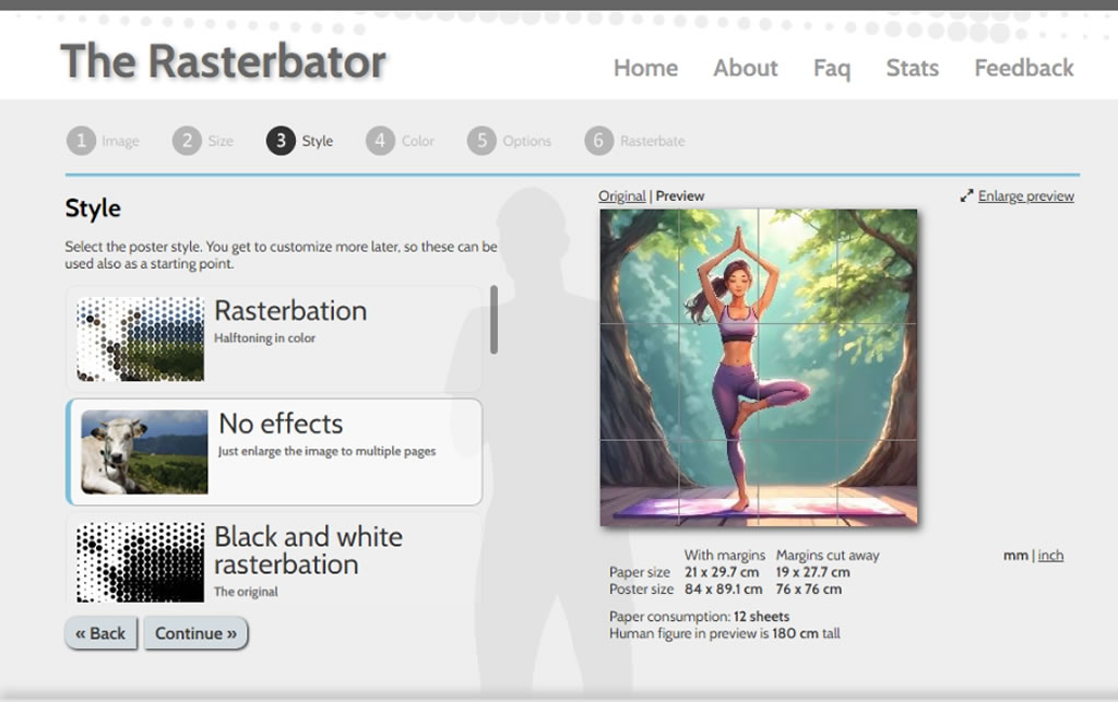 Rasterbator：免費將圖片放大並分割成多頁 PDF 的工具，輕鬆製作巨幅海報