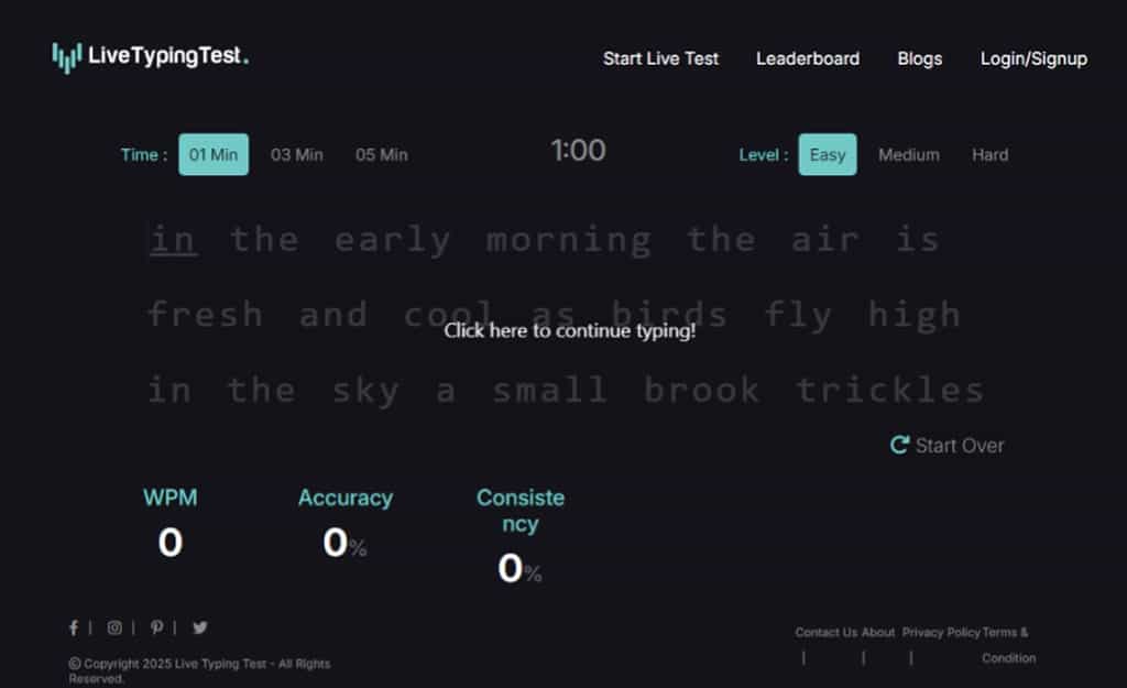 Live Typing Test:免費線上英文打字測試,提升速度與準確率 Live Typing Test:免費線上英文打字測試,提升速度與準確率