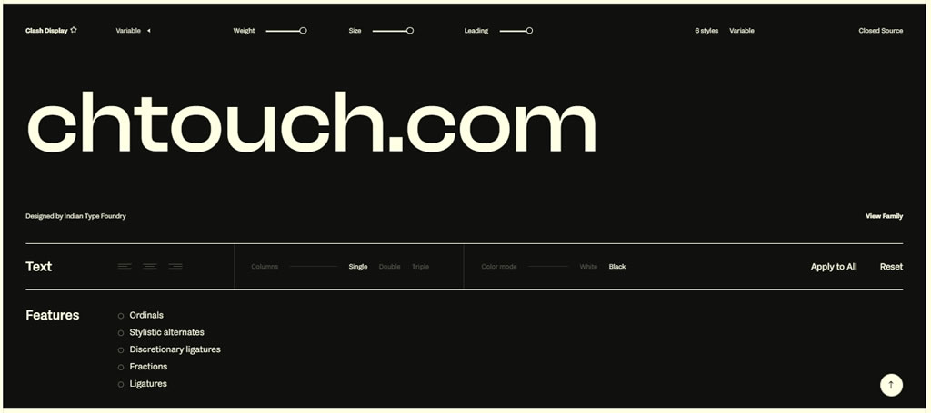 Fontshare 免費英文字型下載資源，可供個人和商業用途使用