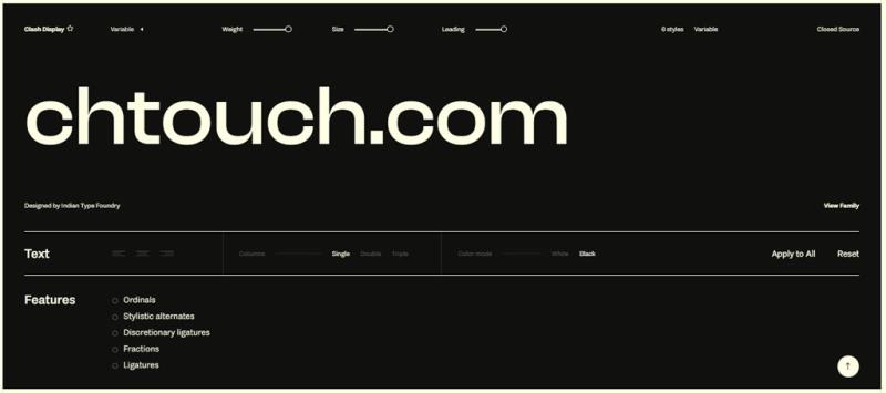 Fontshare 免費英文字型下載資源，可供個人和商業用途使用