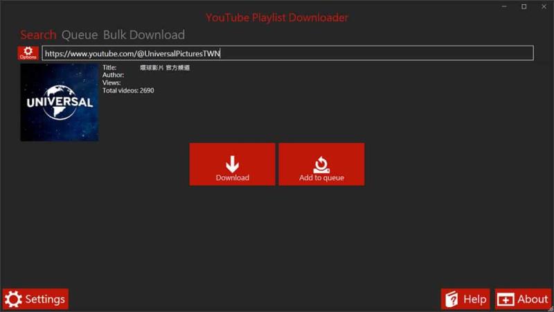 YouTubePlaylistDownloader 支援播放清單與頻道的  YouTube 影片下載工具，還能轉換格式