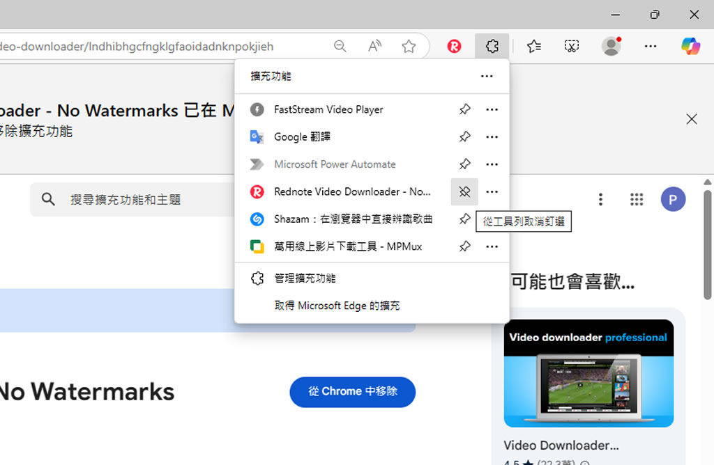 RedNote Video Downloader:小紅書影片下載器,免費瀏覽器擴充功能 RedNote Video Downloader:小紅書影片下載器,免費瀏覽器擴充功能