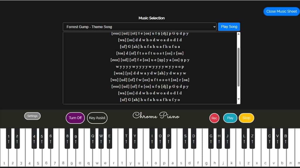 Chrome Piano 擴充功能:讓瀏覽器秒變鋼琴,內建樂譜即點即彈 Chrome Piano 擴充功能:讓瀏覽器秒變鋼琴,內建樂譜即點即彈
