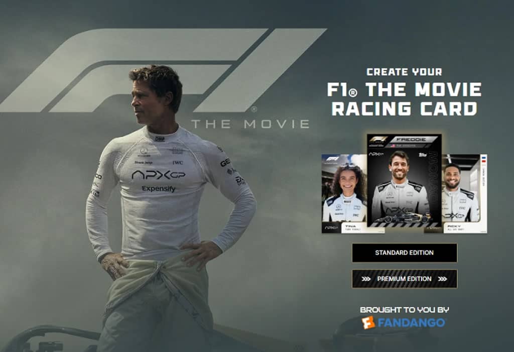 F1 The Movie | Driver Racing Card 賽車證產生器登場！一鍵打造專屬 F1 身份卡
