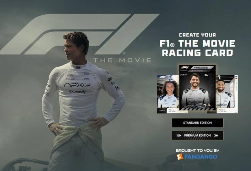F1 The Movie | Driver Racing Card 賽車證產生器登場！一鍵打造專屬 F1 身份卡