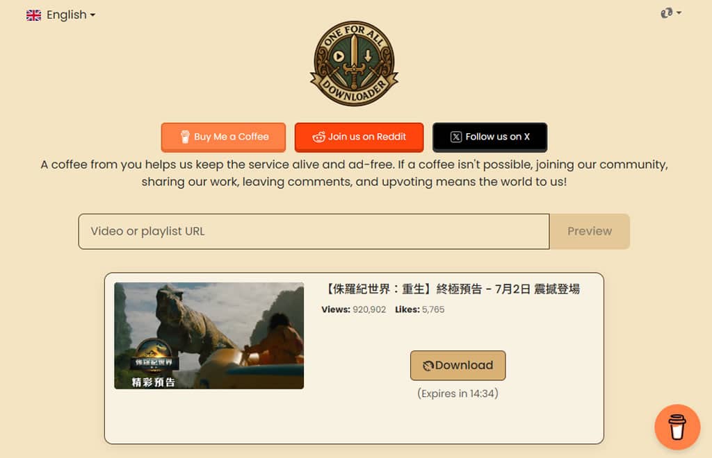一站搞定影片下載與轉檔！OFA Downloader 支援 YouTube、IG、TikTok 等數百站