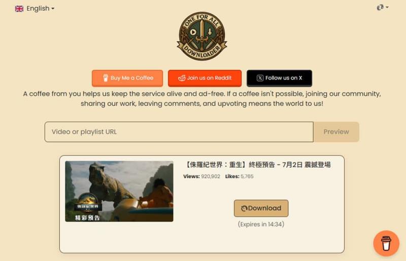 一站搞定影片下載與轉檔！OFA Downloader 支援 YouTube、IG、TikTok 等數百站