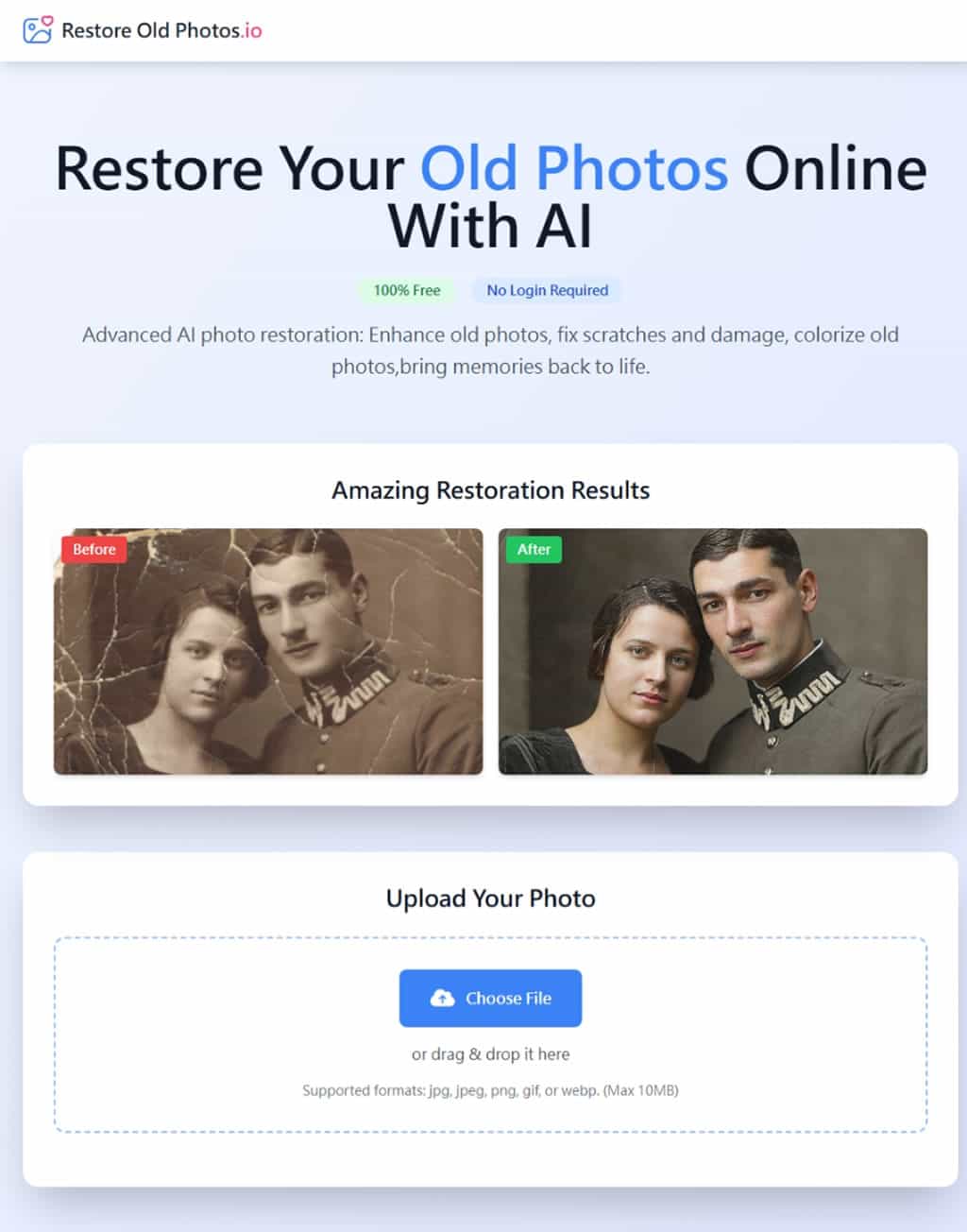 Restore Old Photos：免費 AI 老照片修復工具，讓歷史回憶重現光彩