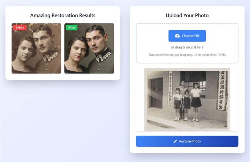 Restore Old Photos：免費 AI 老照片修復工具，讓歷史回憶重現光彩