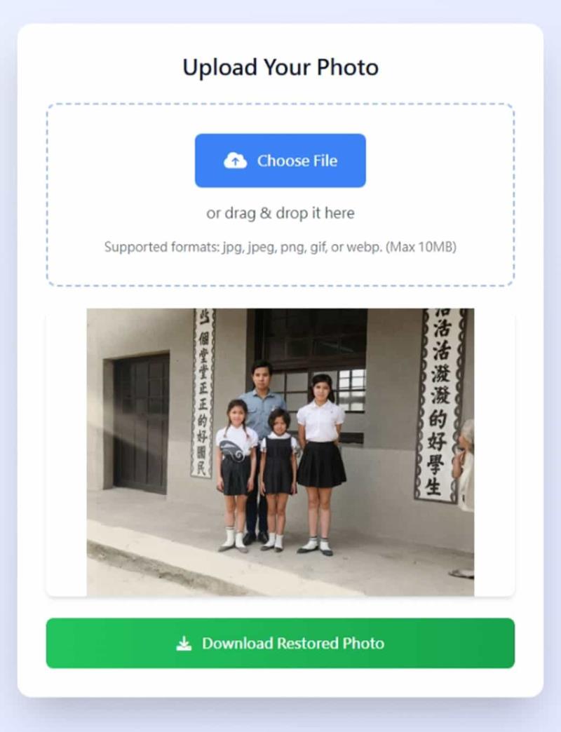 Restore Old Photos：免費 AI 老照片修復工具，讓歷史回憶重現光彩