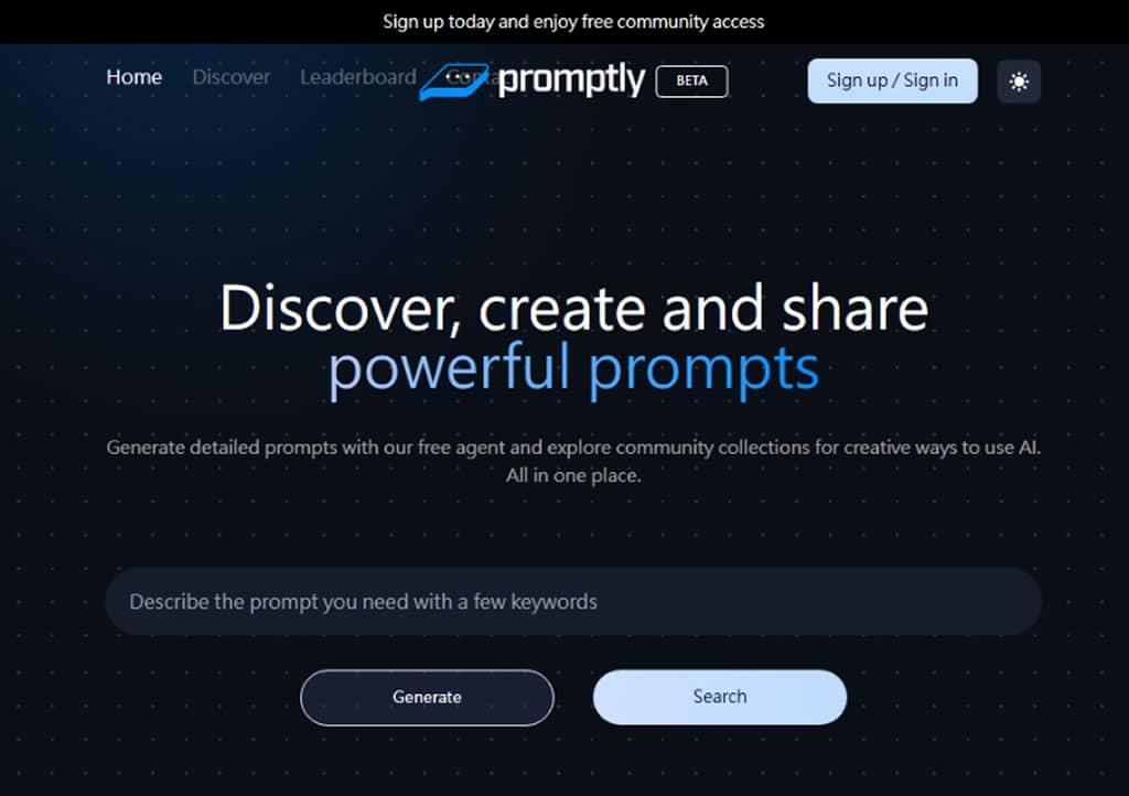 Promptly：集結各領域提示詞資源，從現成範例到 AI 客製化生成一站搞定