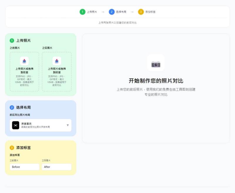BAGen：免費線上照片變動前後對比圖製作工具，四種模式任選