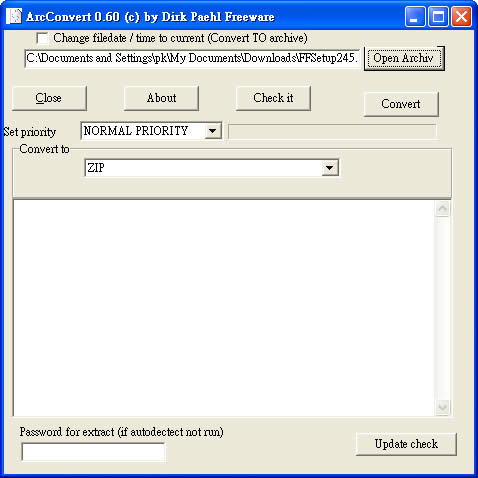 ArcConvert 壓縮檔格式互相轉換(免安裝) ArcConvert 壓縮檔格式互相轉換(免安裝)